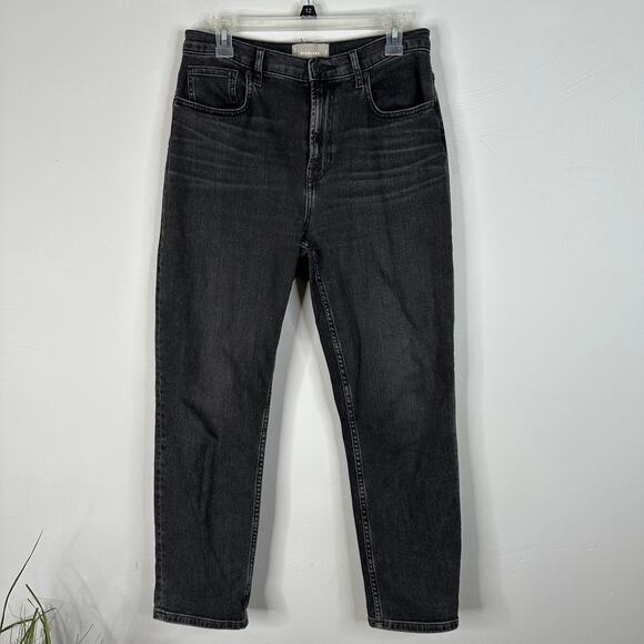 Everlane Black Wash Hi-Rise Super Straight Jean - Picture 3 of 9